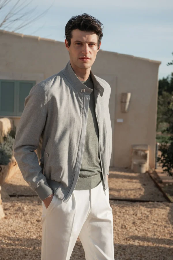 Grey short jacket – Made in Italy