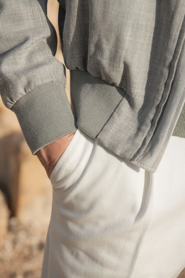 Grey short jacket – Made in Italy