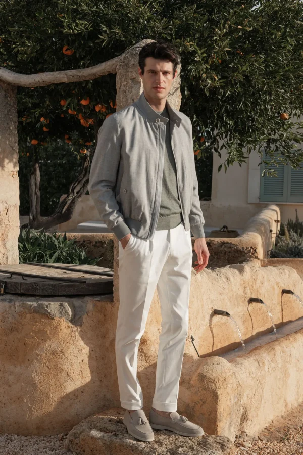 Grey short jacket – Made in Italy