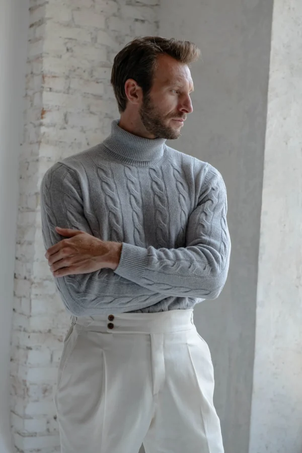 Grey turtleneck – Made in Italy