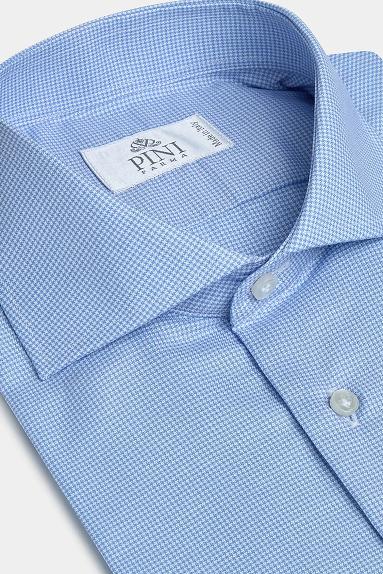 houndstooth_light_blue_sh_0.webp Houndstooth Light Blue Shirt - Made in Italy