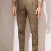 Kaki cotton trousers "Soragna Capsule Collection" - Made in Italy