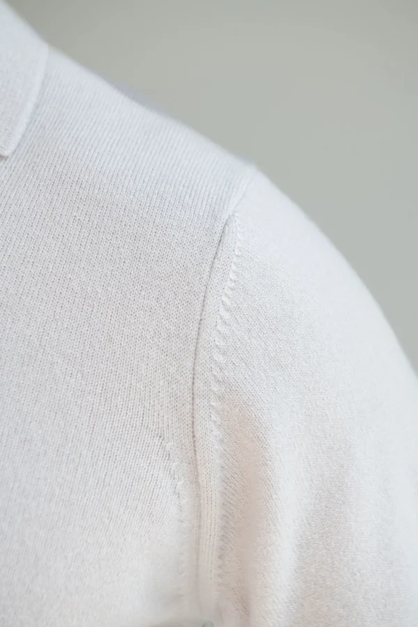 Light beige cashmere polo – Made in Italy