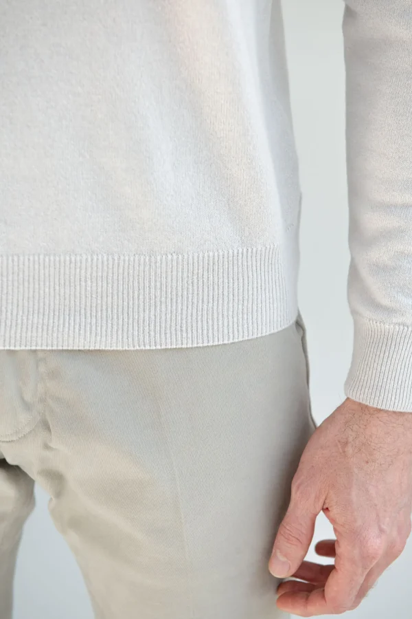 Light beige cashmere polo – Made in Italy