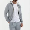 Light blue herringbone linen shorts - Made in Italy