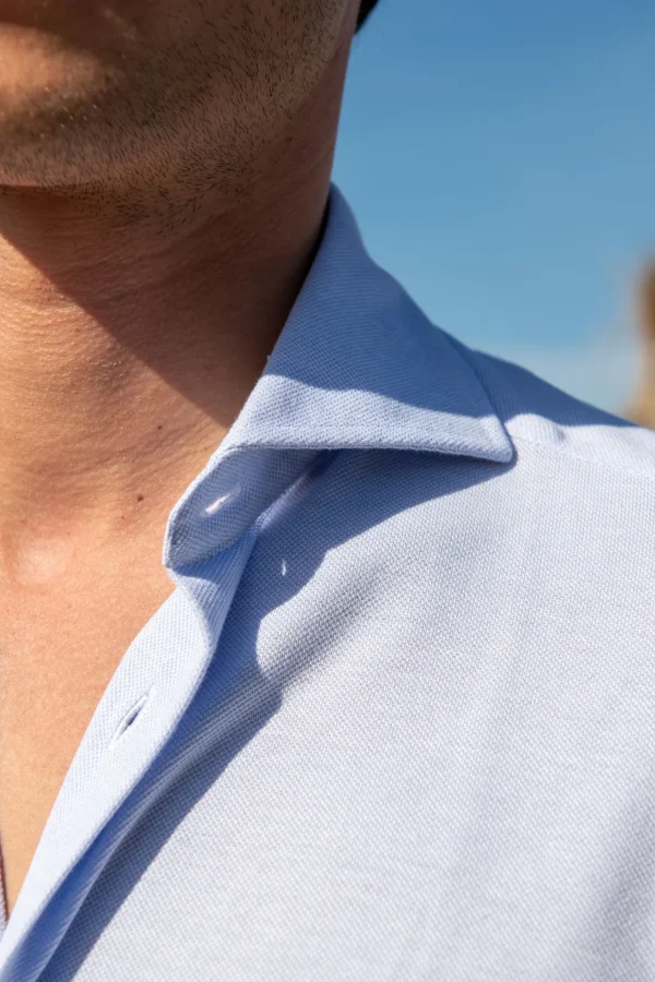 Light blue jersey shirt - Made in Italy