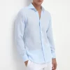 Light blue linen shirt - Made in Italy