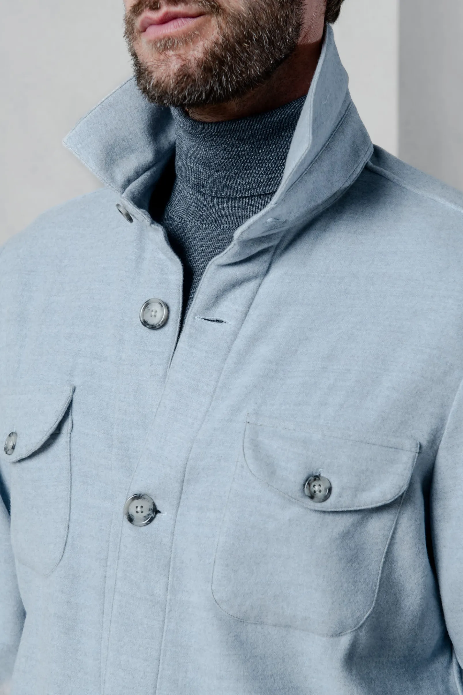 light_blue_safari_jacket__1.webp Light blue Safari Jacket flannel Super 180s – Made in Italy