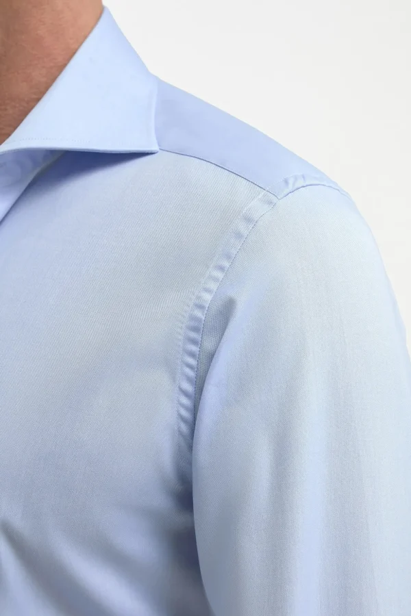 Light blue Shirt with double cuff - Made In Italy