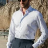 Light blue soft stripe shirt - Made in Italy