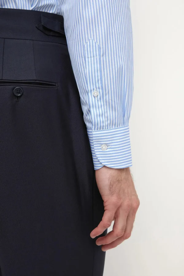 Light Blue Striped Shirt - Made in Italy