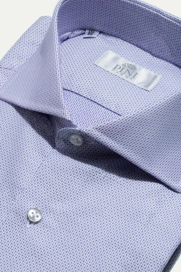 Light blue textured shirt - Made In Italy