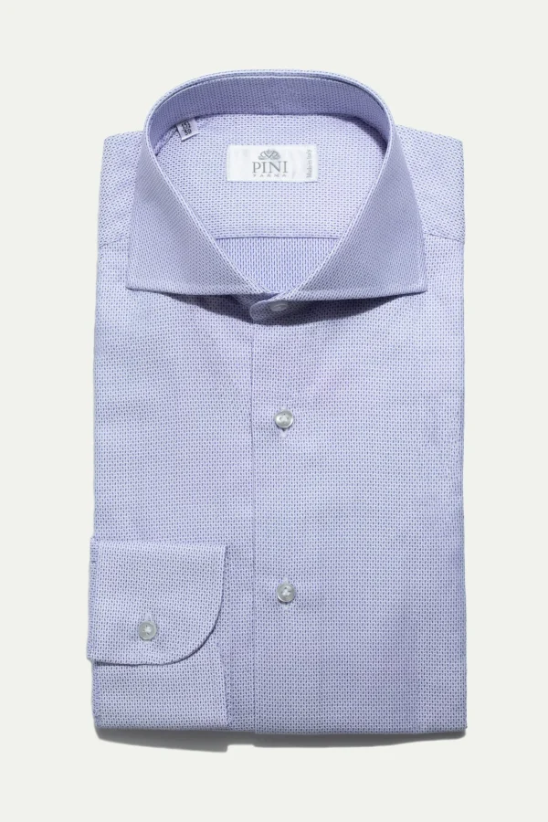 Light blue textured shirt - Made In Italy