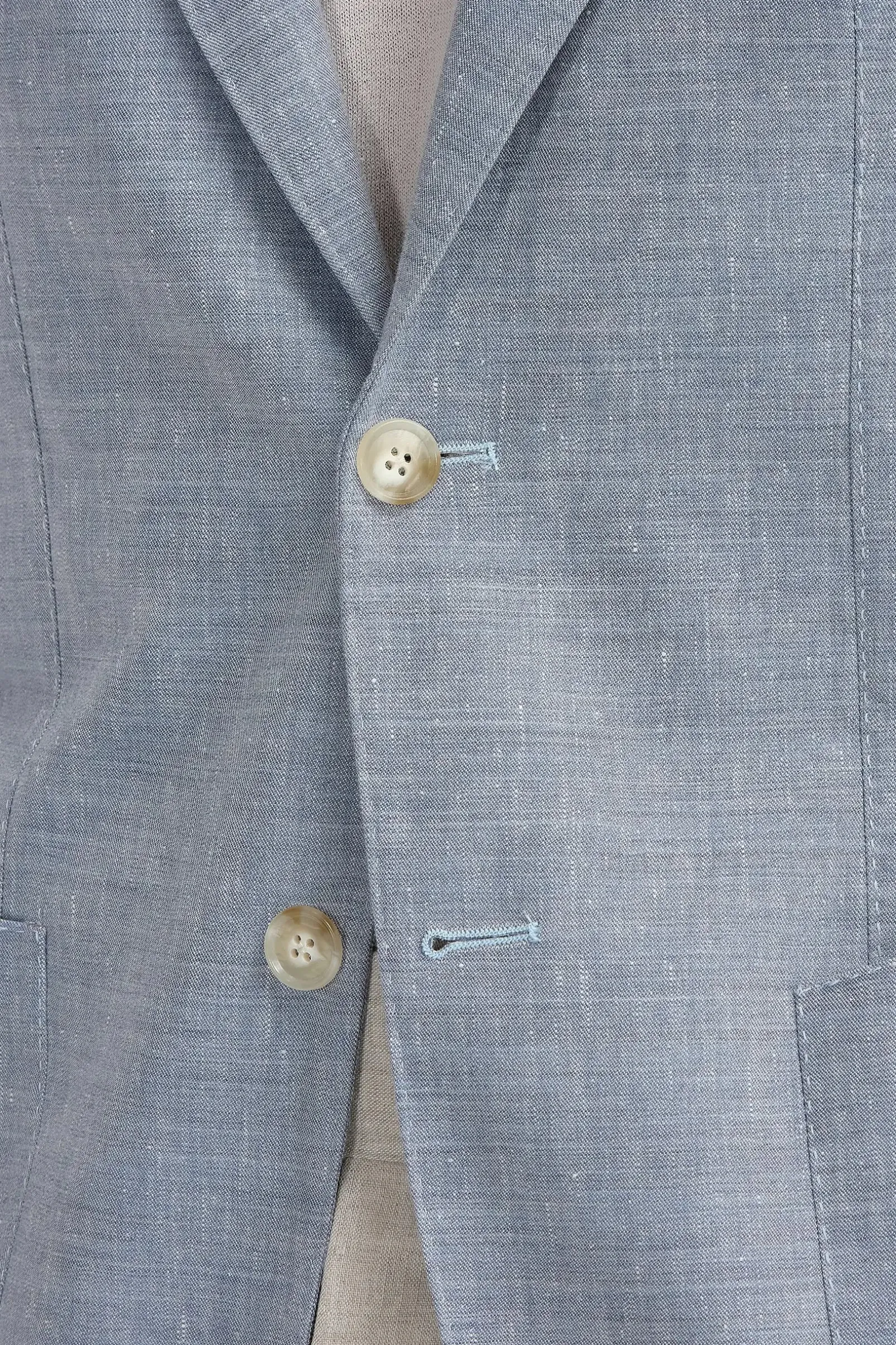 light_blue_wool_and_linen_2.webp Light blue wool and linen jacket - Made in Italy
