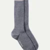 Light grey - Super durable Wool short socks - Made in Italy
