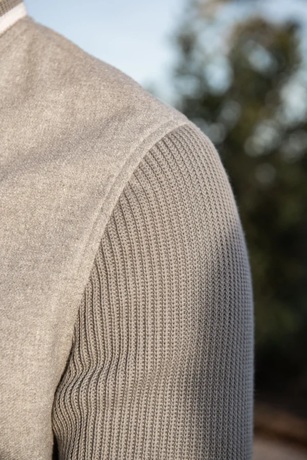 Light grey college jacket – Made in Italy