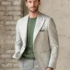 Light grey houndstooth jacket "Soragna Collection" - Made in Italy
