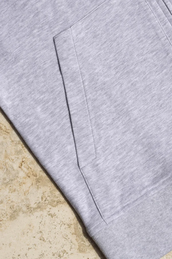 Light Grey Leisure Zip Hoodie - Made in Italy