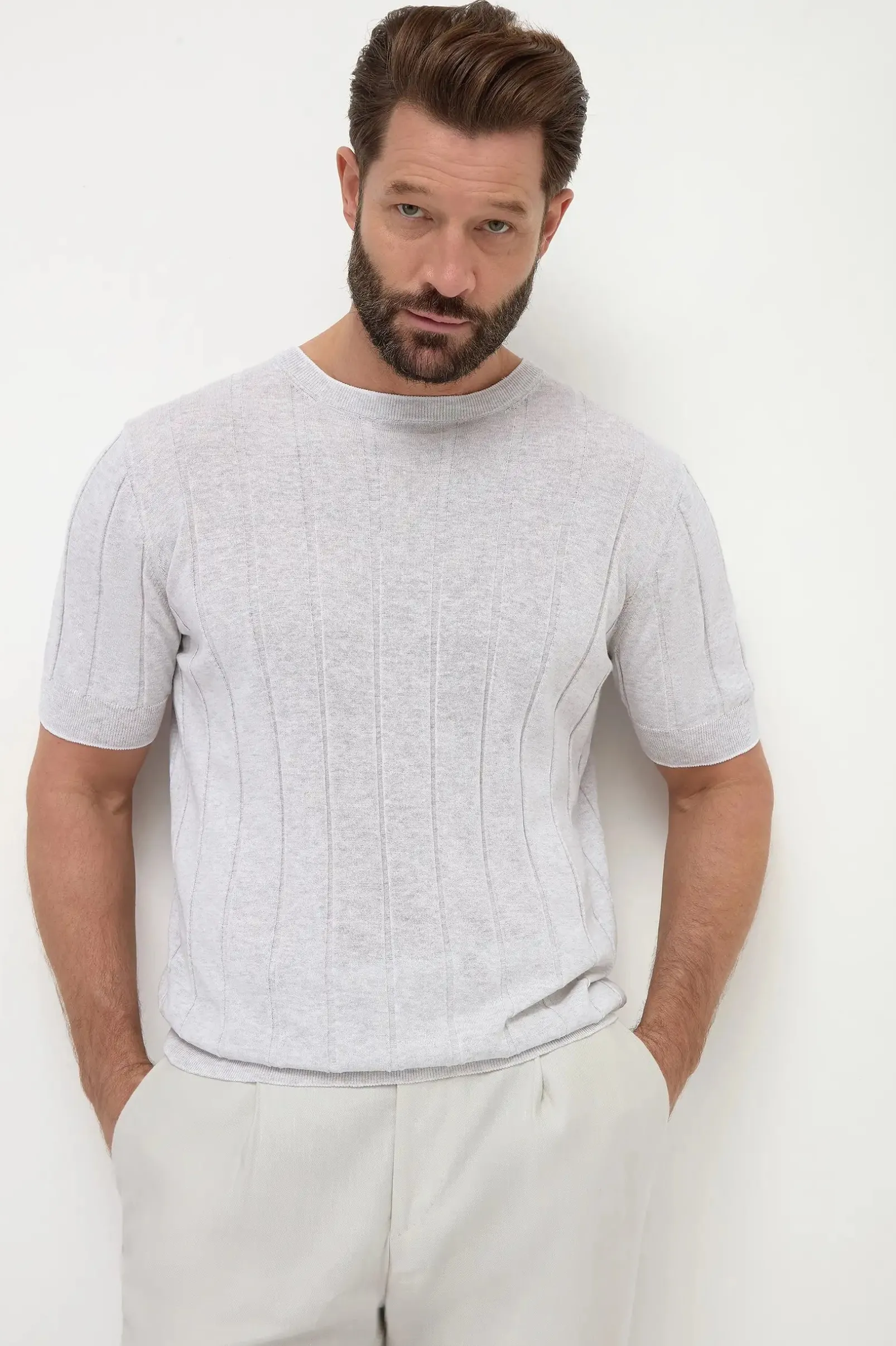 light_grey_ribbed_tshirt__0.webp Light grey ribbed t-shirt - Made in Italy