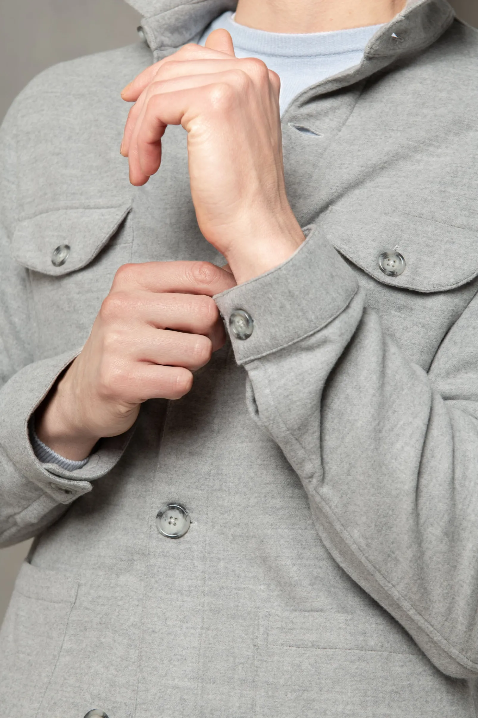 light_grey_safari_jacket__1.webp Light grey Safari Jacket flannel Super 180'S – Made in Italy
