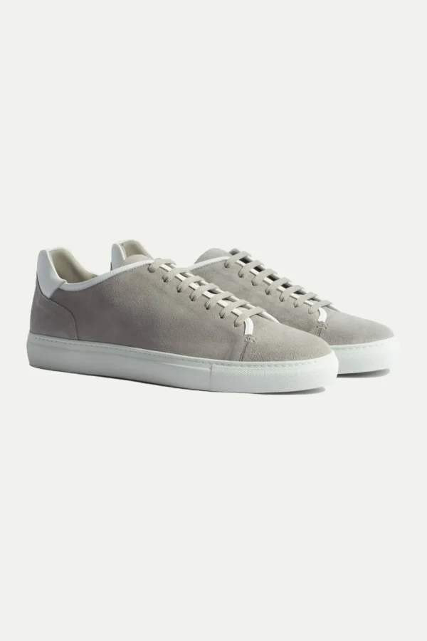 Light grey suede sneakers - Made In Italy