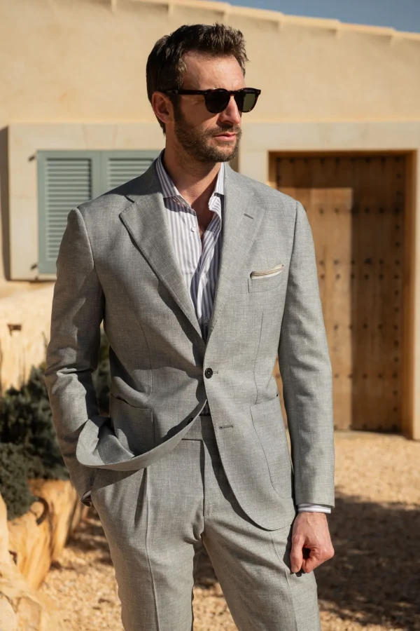 Light grey wool suit - Made in Italy