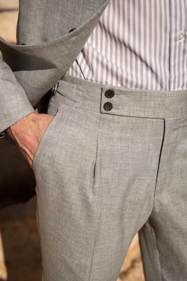 Light grey wool suit - Made in Italy
