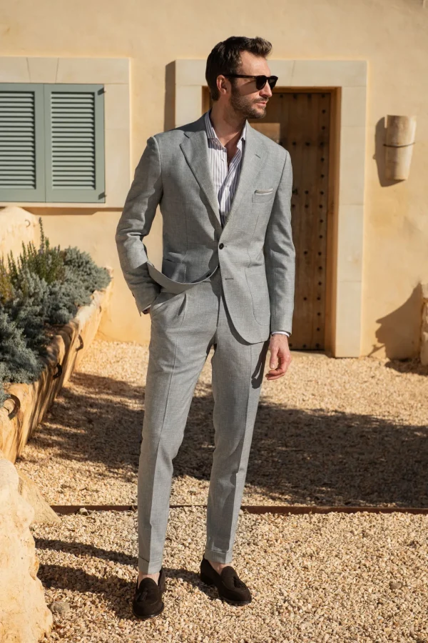 Light grey wool suit - Made in Italy