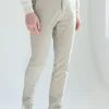 Mastic cotton and cashmere Garda trousers - Made in Italy