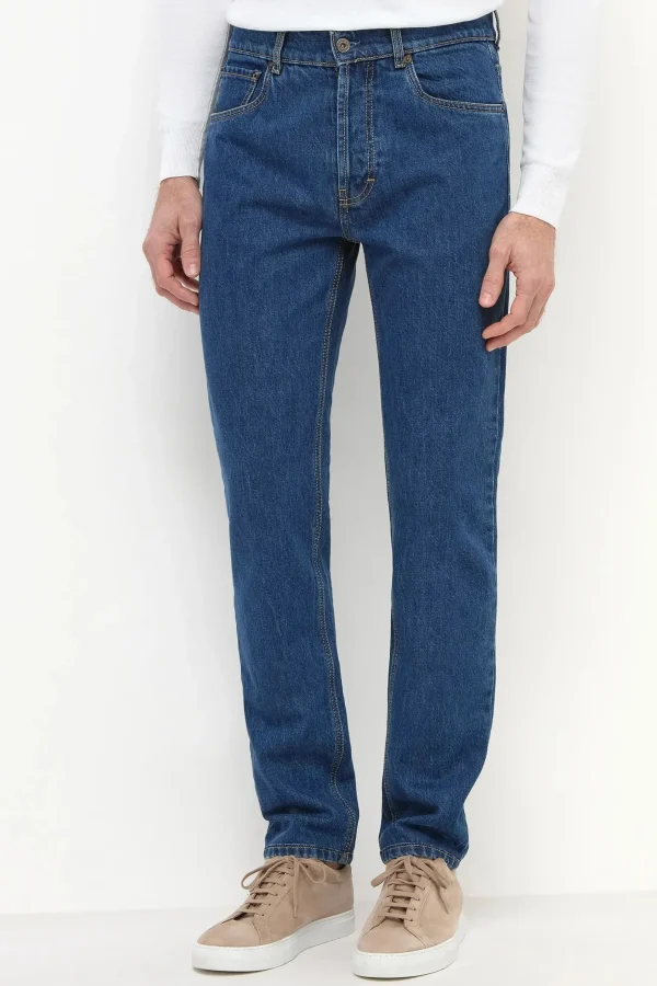 Mid-blue jeans - Candiani cotton - Made in Italy