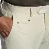 Off-white corduroy Sirmione trousers - Made in Italy