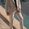 Off-white cotton and cashmere suit - Made in Italy