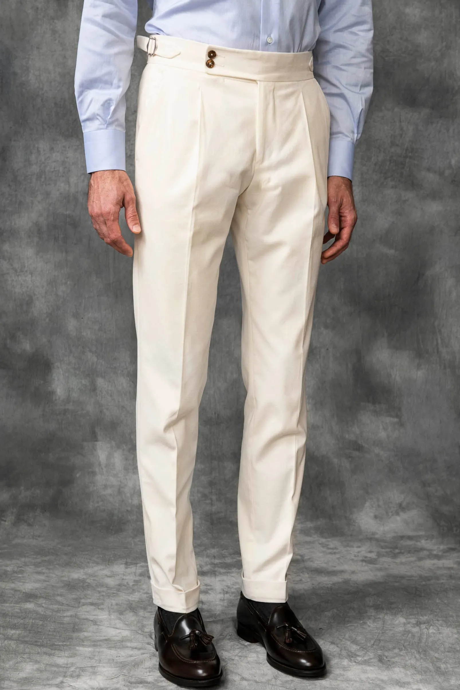 offwhite_cotton_soragna_t_0.webp Off-white cotton Soragna trousers - Made in Italy