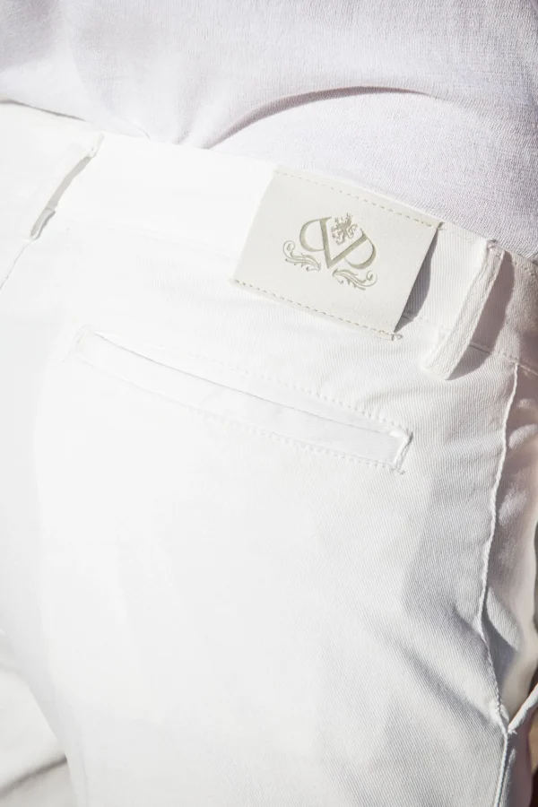 Off-white stretch cotton cargo - Made in Italy