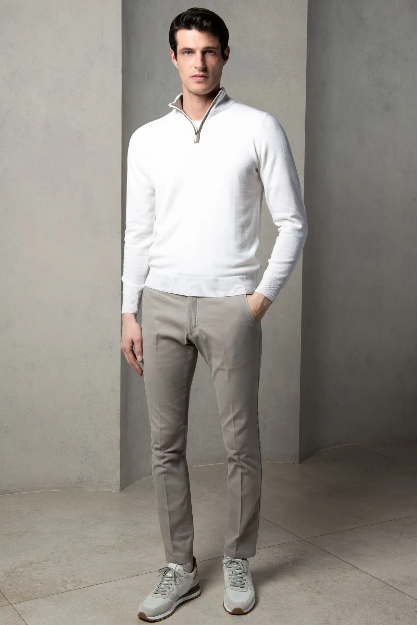 offwhite_wool_and_cashmer_2.webp Off-white wool and cashmere half zip - Made in Italy