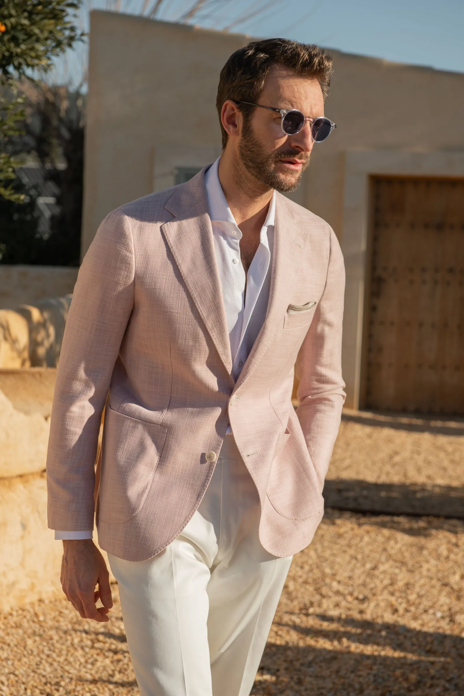 pink_jacket_in_cotton__si_0.webp Pink jacket in cotton & silk - Made in Italy