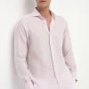 Pink linen shirt - Made in Italy