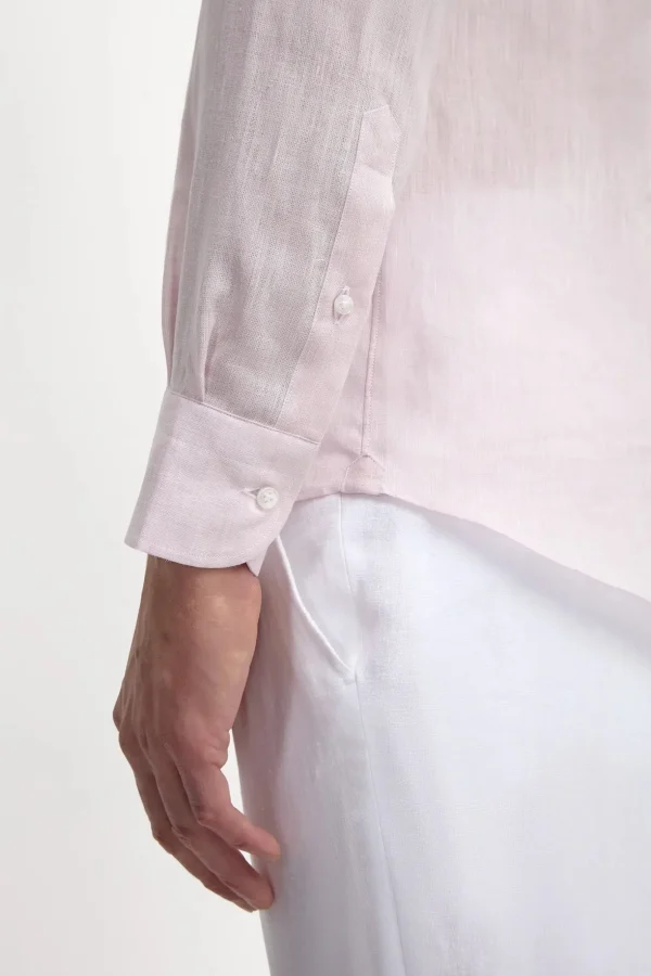 Pink linen shirt - Made in Italy