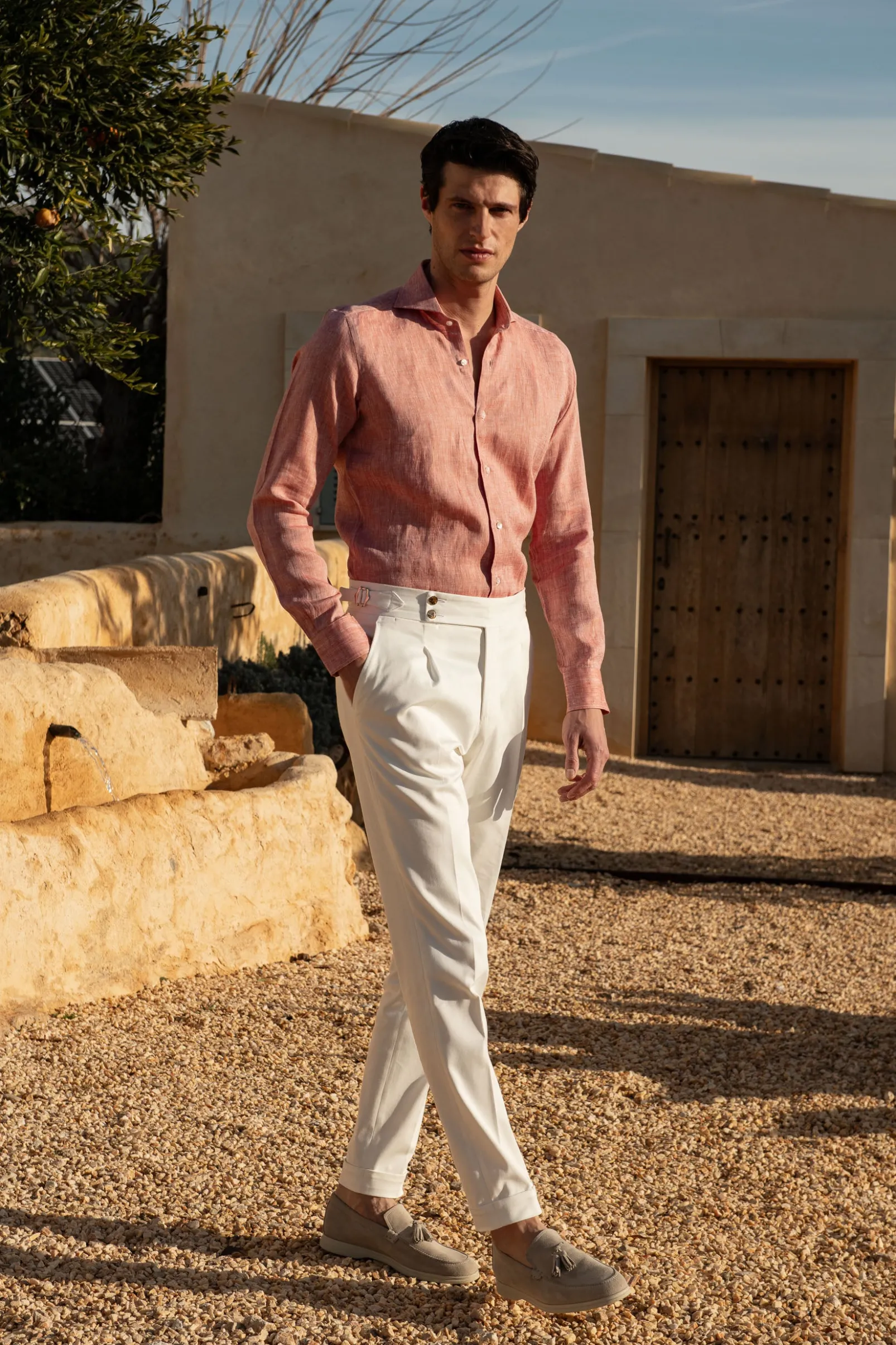 red_linen_shirt__made_in__1.webp Red linen shirt - Made in Italy