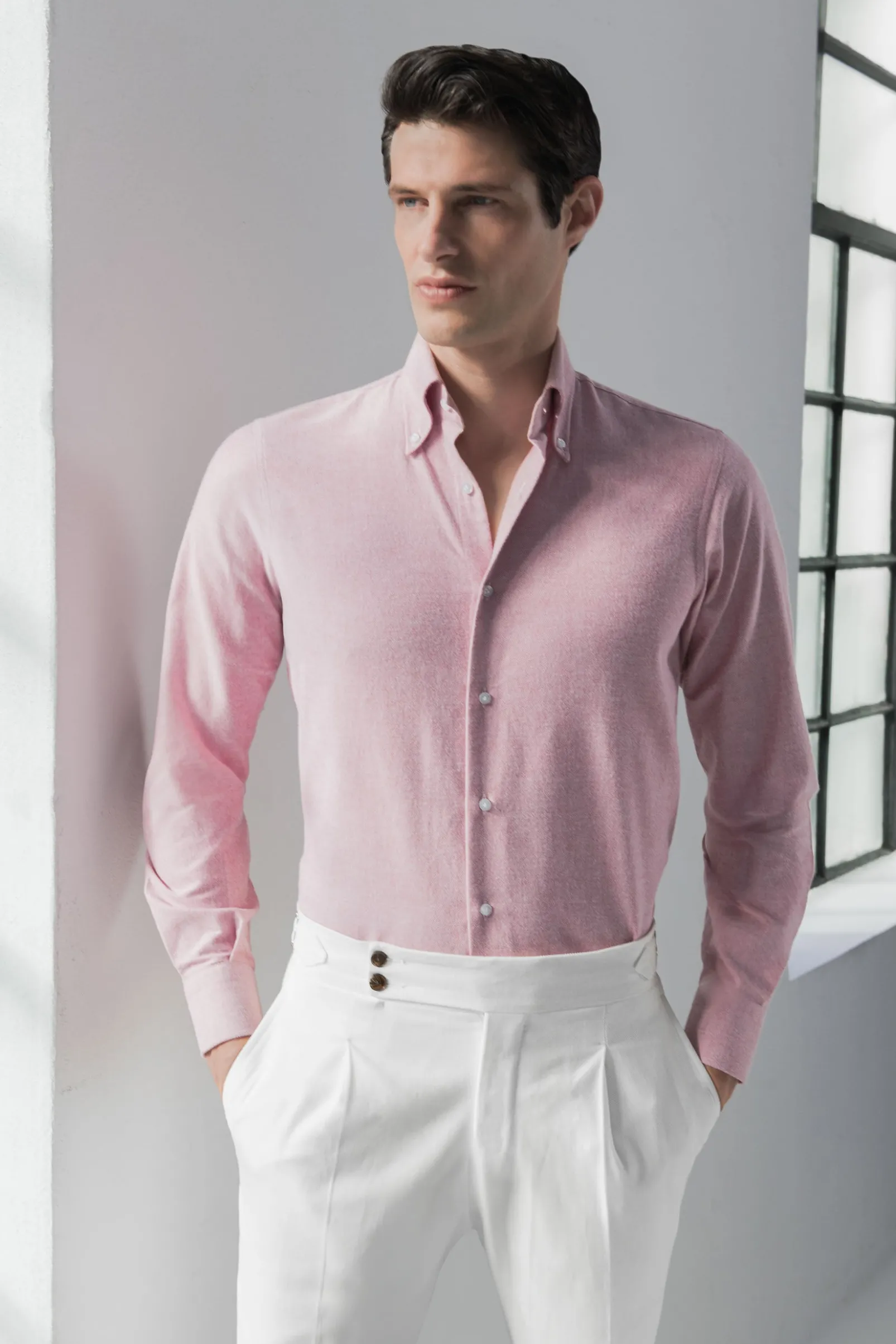 red_soft_oxford_button_do_0.webp Red soft oxford button down shirt - Made In Italy