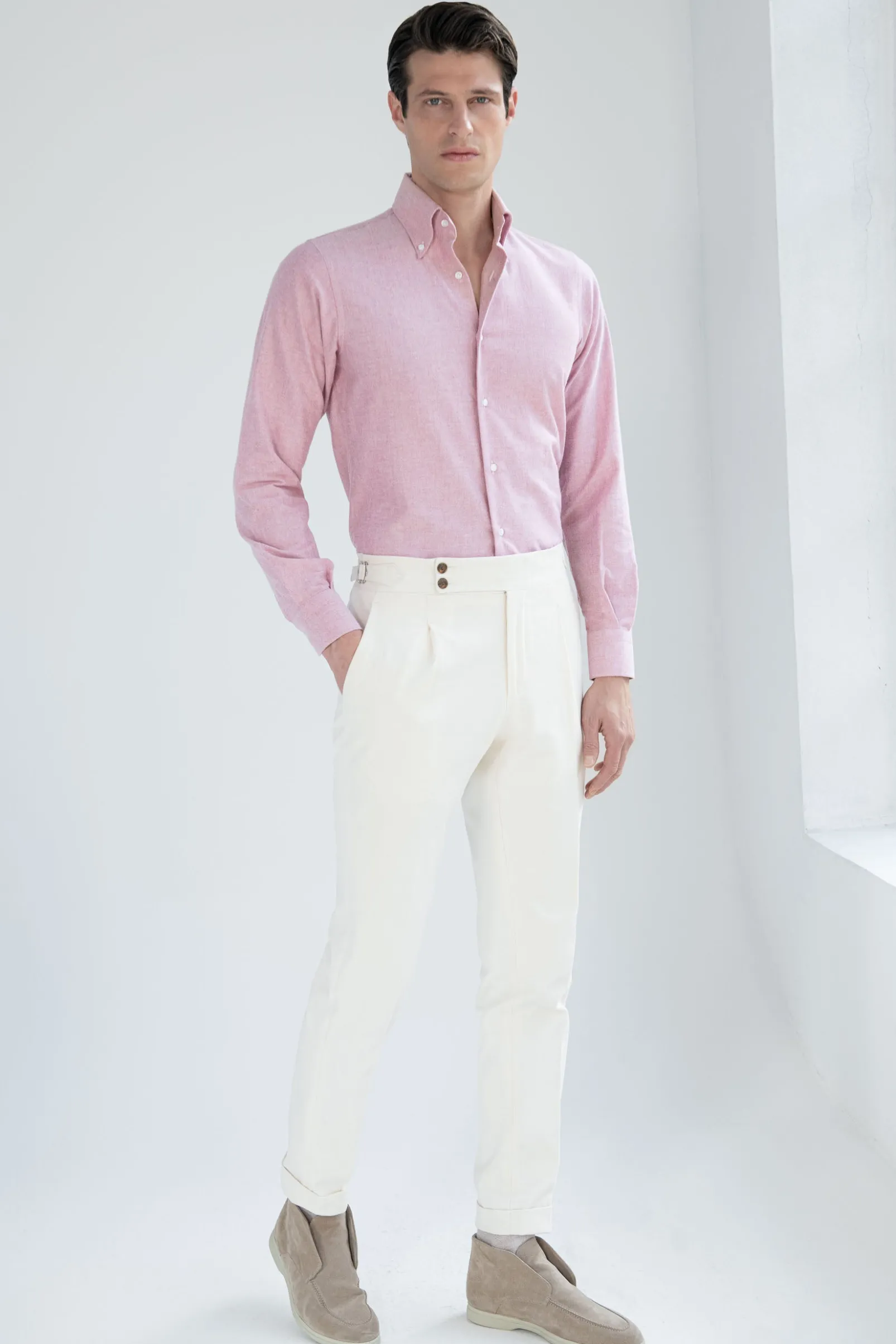 red_soft_oxford_button_do_3.webp Red soft oxford button down shirt - Made In Italy