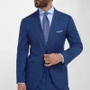 Royal blue striped suit - Made in Italy