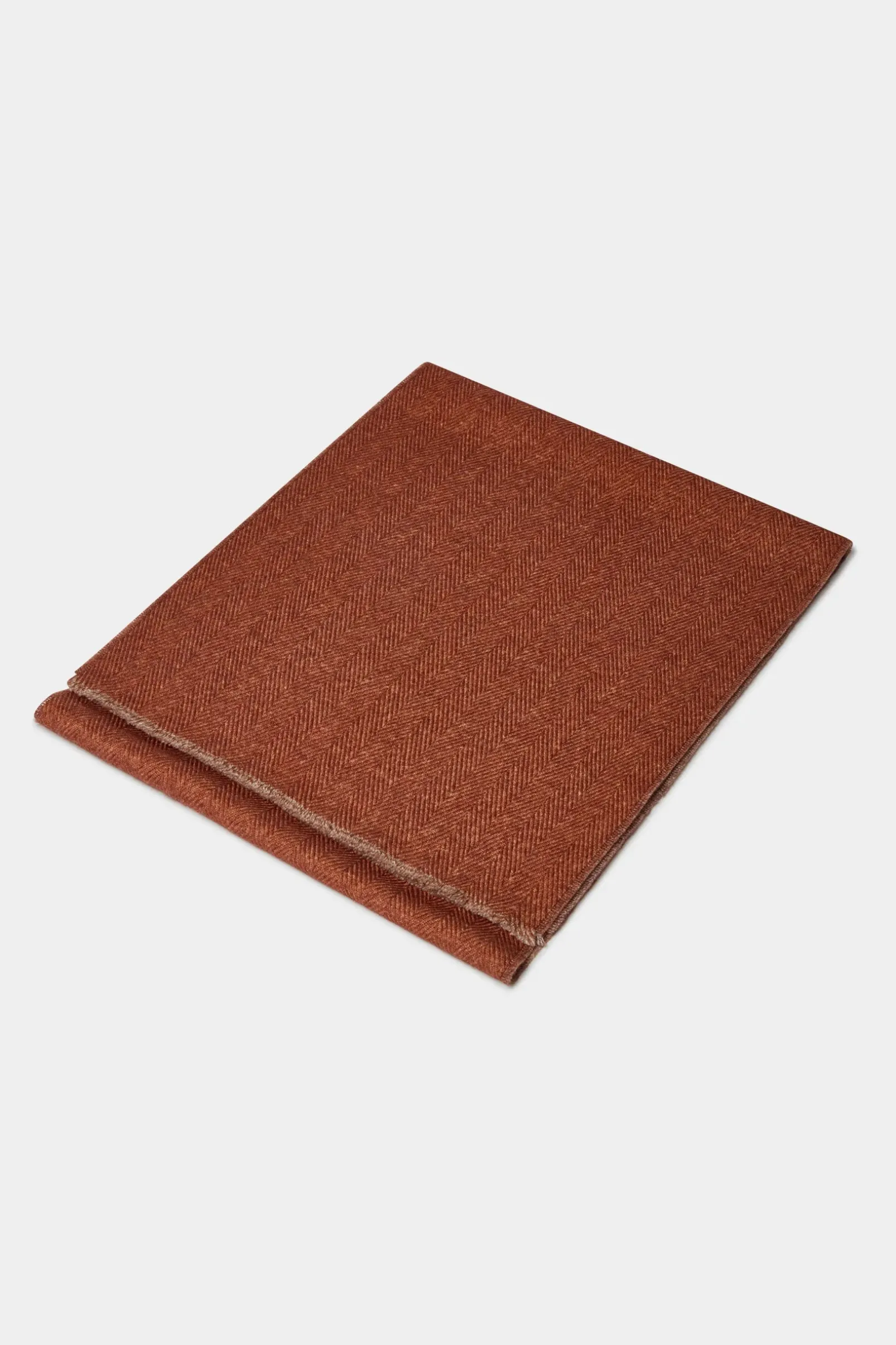 rusty_and_taupe_reversibl_3.webp Rusty and taupe reversible herringbone scarf - Made in Italy