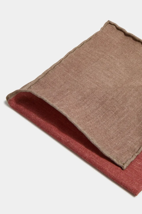 Rusty reversible pocket square - Made in Italy