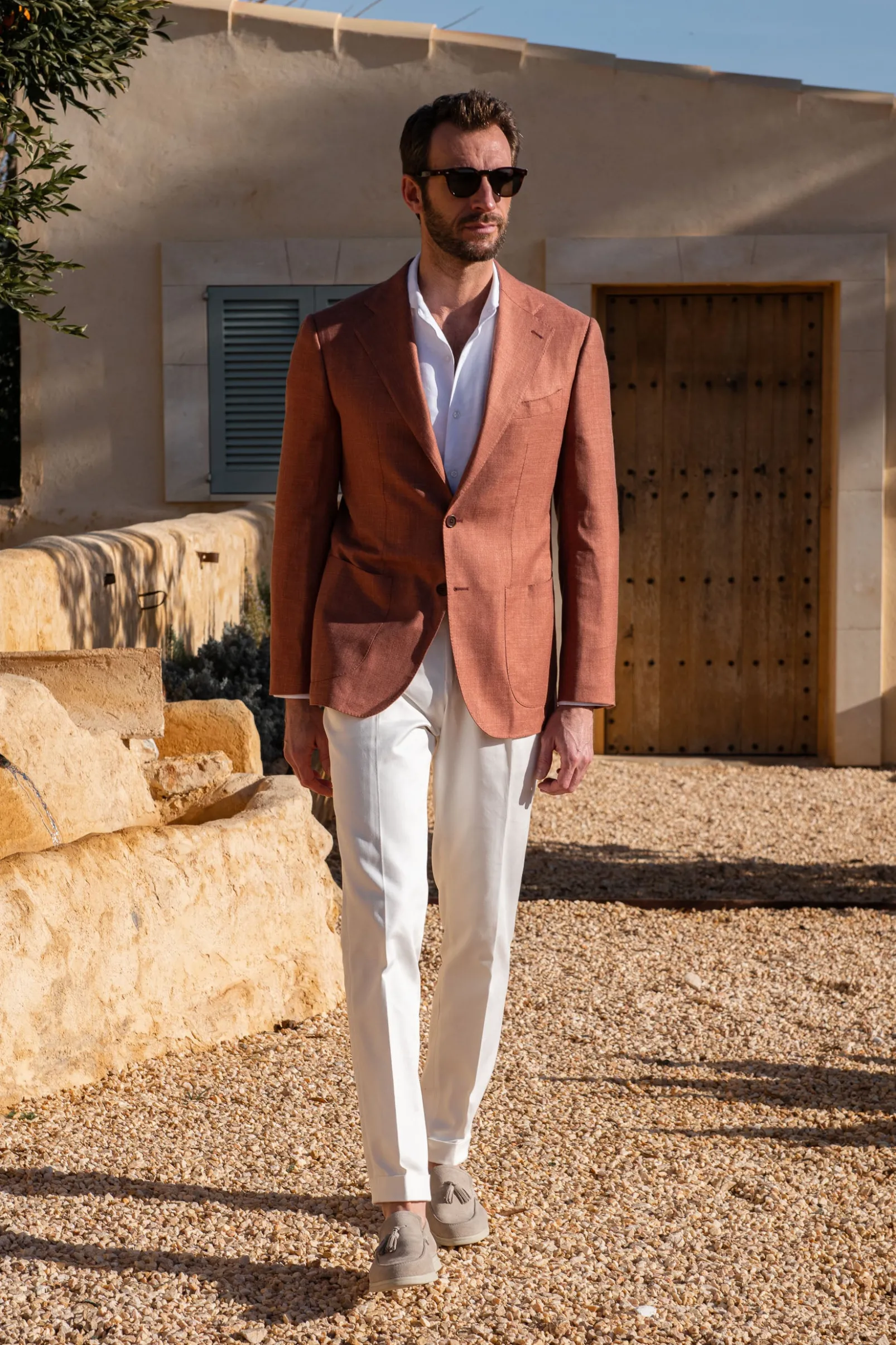 rusty_wool_linen_and_silk_4.webp Rusty wool linen and silk jacket - Made in Italy
