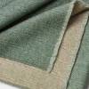 Sage and beige reversible herringbone scarf - Made in Italy