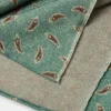 Sage paisley reversible scarf - Made in Italy