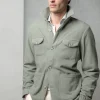 Sage Safari Jacket flannel Super 180s – Made in Italy