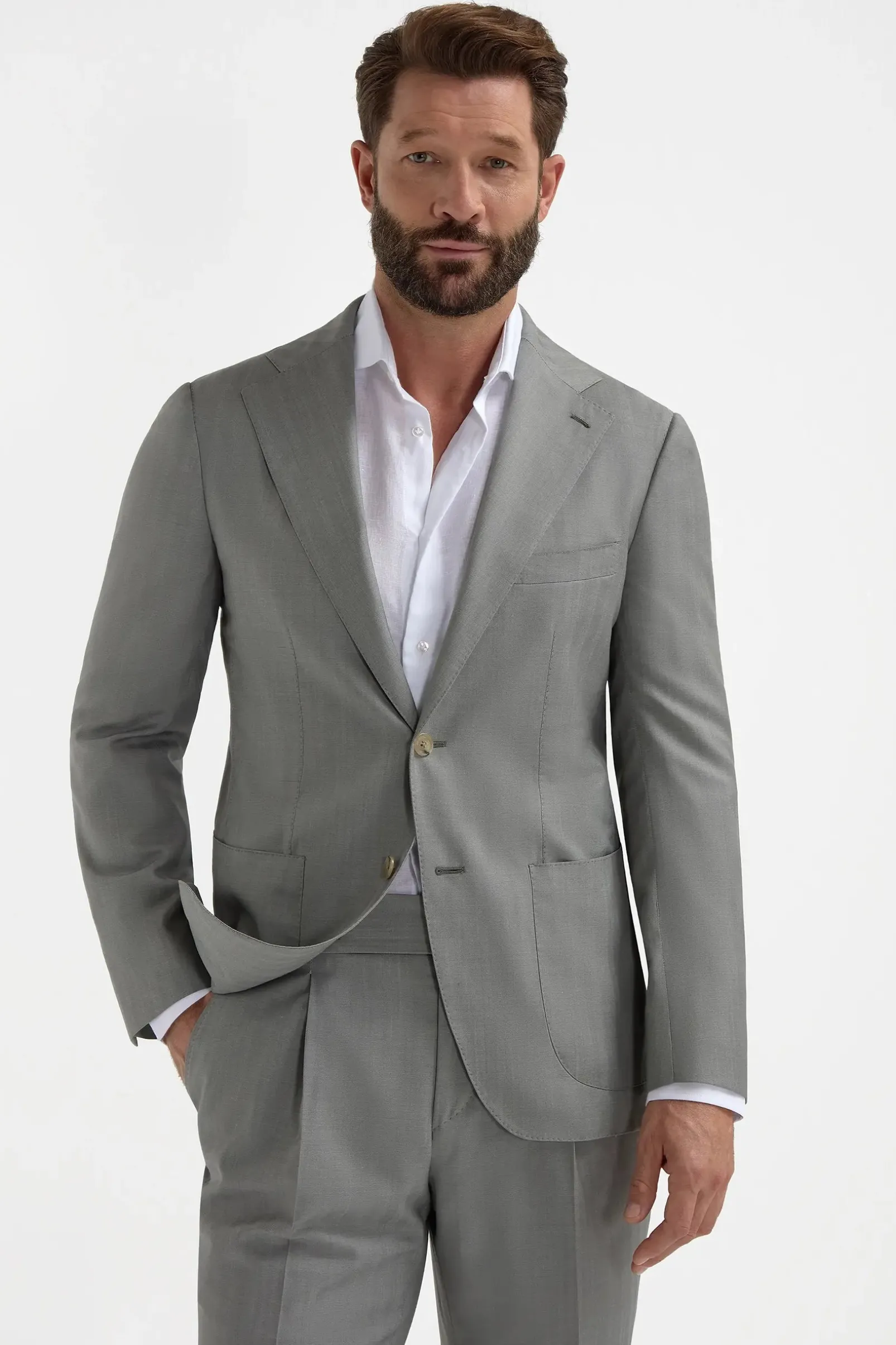 sage_solaro_wool_and_silk_5.webp Sage solaro wool and silk suit - Made in Italy