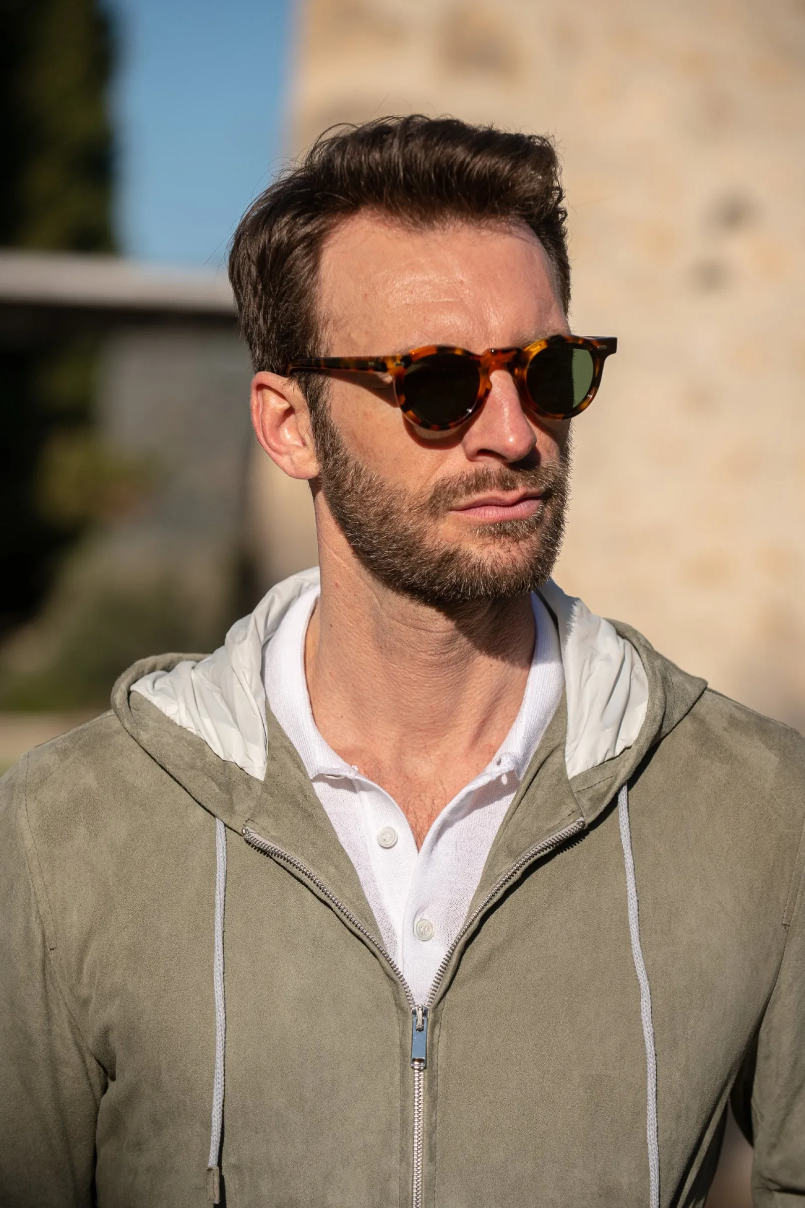 sage_suede_hooded_bomber__2.webp Sage suede hooded bomber jacket – Made in Italy